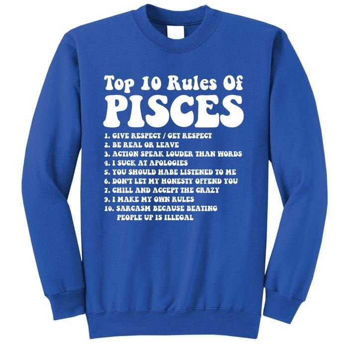 Top 10 Rules Of Pisces Funny Pisces Tee Horoscope Meaningful Gift Sweatshirt