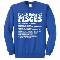 Top 10 Rules Of Pisces Funny Pisces Tee Horoscope Meaningful Gift Tall Sweatshirt