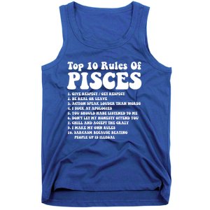 Top 10 Rules Of Pisces Funny Pisces Tee Horoscope Meaningful Gift Tank Top