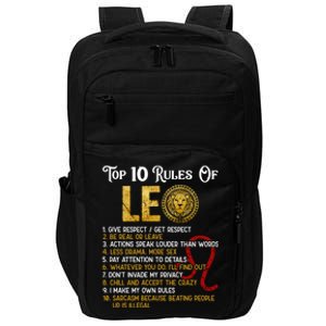 Top 10 Rules Leo Funny Zodiac Sign Traits Horoscope Cool Gift Impact Tech Backpack