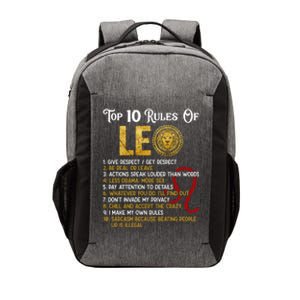 Top 10 Rules Leo Funny Zodiac Sign Traits Horoscope Cool Gift Vector Backpack