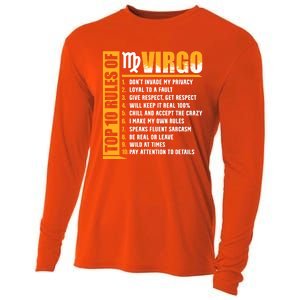 Top 10 Rules Of Virgo Zodiac Sign Funny Gift Cooling Performance Long Sleeve Crew