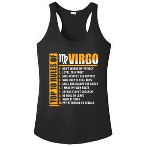 Top 10 Rules Of Virgo Zodiac Sign Funny Gift Ladies PosiCharge Competitor Racerback Tank