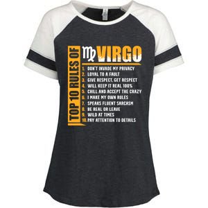 Top 10 Rules Of Virgo Zodiac Sign Funny Gift Enza Ladies Jersey Colorblock Tee