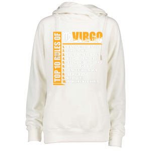 Top 10 Rules Of Virgo Zodiac Sign Funny Gift Womens Funnel Neck Pullover Hood