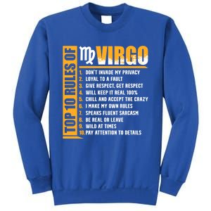 Top 10 Rules Of Virgo Zodiac Sign Funny Gift Sweatshirt