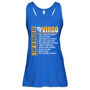 Top 10 Rules Of Virgo Zodiac Sign Funny Gift Ladies Essential Flowy Tank