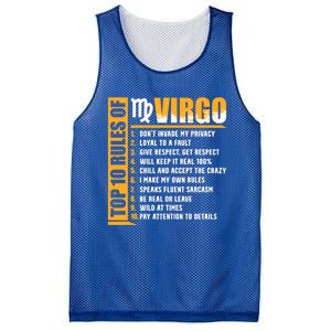 Top 10 Rules Of Virgo Zodiac Sign Funny Gift Mesh Reversible Basketball Jersey Tank