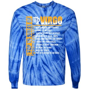 Top 10 Rules Of Virgo Zodiac Sign Funny Gift Tie-Dye Long Sleeve Shirt