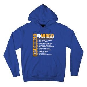 Top 10 Rules Of Virgo Zodiac Sign Funny Gift Tall Hoodie