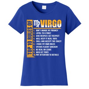 Top 10 Rules Of Virgo Zodiac Sign Funny Gift Women's T-Shirt