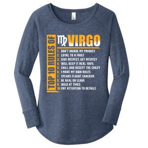 Top 10 Rules Of Virgo Zodiac Sign Funny Gift Women's Perfect Tri Tunic Long Sleeve Shirt