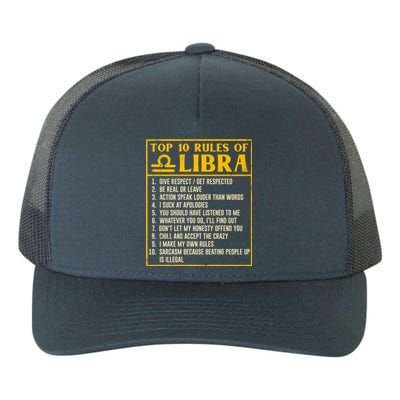 Top 10 Rules Libra Horoscope Birthday Gift Yupoong Adult 5-Panel Trucker Hat