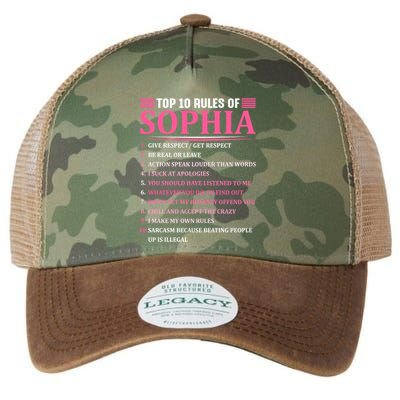 Top 10 Rules Of Sophia Sophia First Name Gift Legacy Tie Dye Trucker Hat