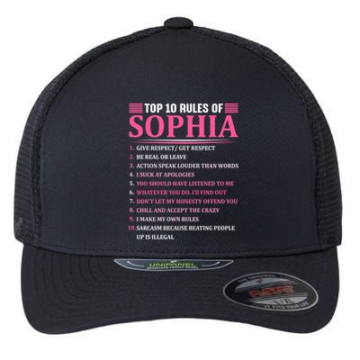 Top 10 Rules Of Sophia Sophia First Name Gift Flexfit Unipanel Trucker Cap
