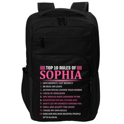 Top 10 Rules Of Sophia Sophia First Name Gift Impact Tech Backpack