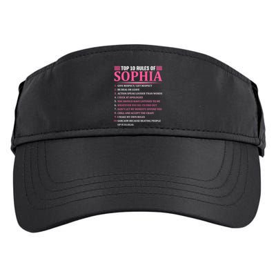 Top 10 Rules Of Sophia Sophia First Name Gift Adult Drive Performance Visor