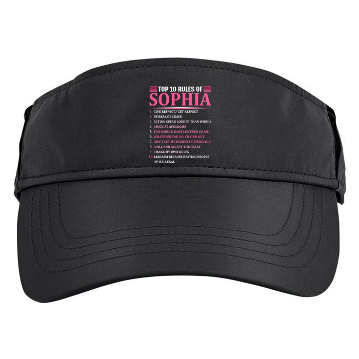 Top 10 Rules Of Sophia Sophia First Name Gift Adult Drive Performance Visor