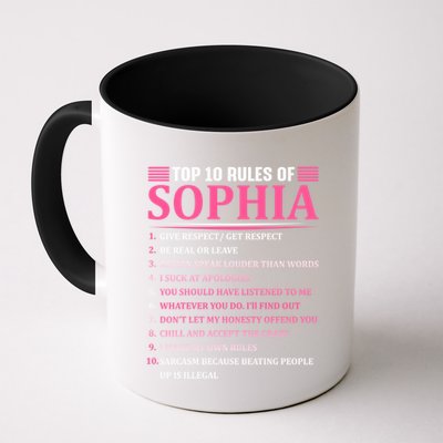 Top 10 Rules Of Sophia Sophia First Name Gift Mug