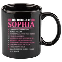Top 10 Rules Of Sophia Sophia First Name Gift 11oz C Handle Ceramic Mug