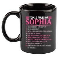 Top 10 Rules Of Sophia Sophia First Name Gift 11oz C Handle Ceramic Mug