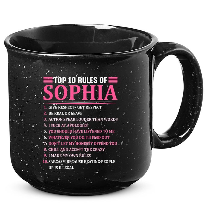 Top 10 Rules Of Sophia Sophia First Name Gift 15oz Campfire Ceramic Mug