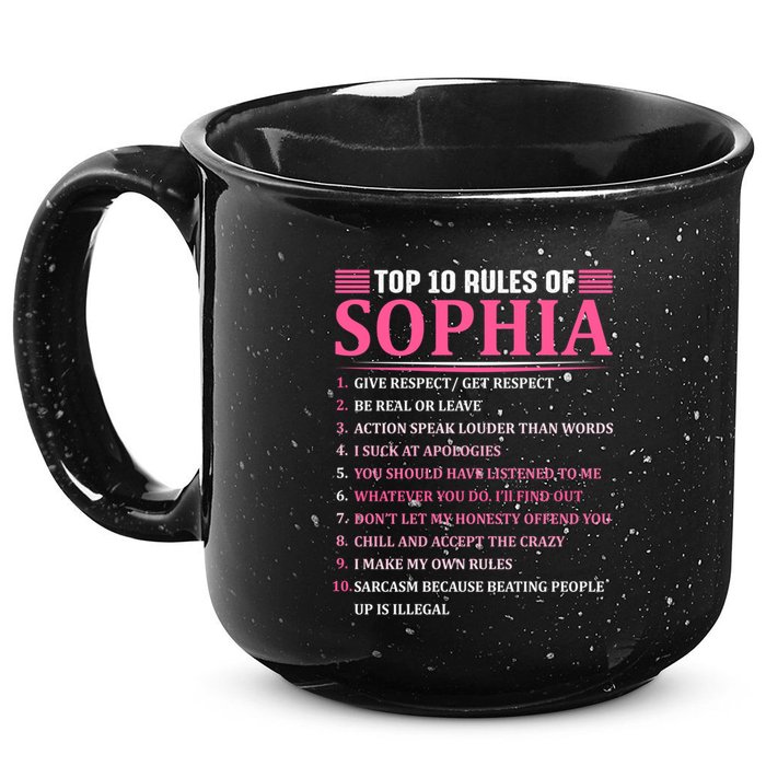 Top 10 Rules Of Sophia Sophia First Name Gift 15oz Campfire Ceramic Mug