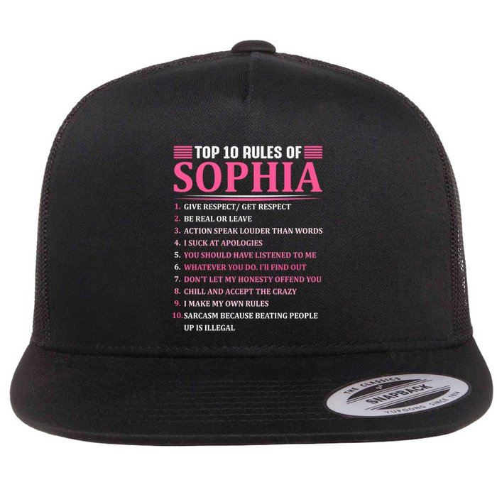 Top 10 Rules Of Sophia Sophia First Name Gift Flatbill Hat