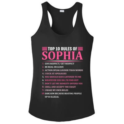 Top 10 Rules Of Sophia Sophia First Name Gift Ladies PosiCharge Competitor Racerback Tank