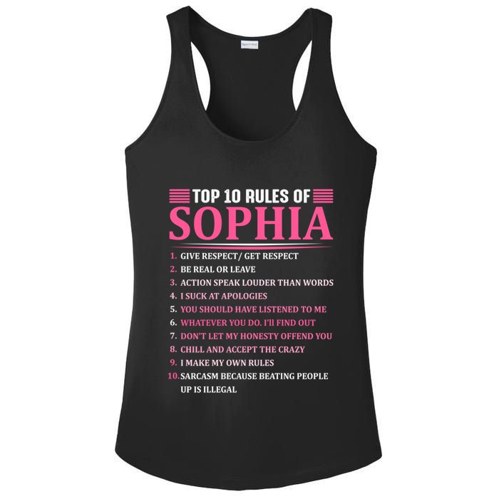 Top 10 Rules Of Sophia Sophia First Name Gift Ladies PosiCharge Competitor Racerback Tank