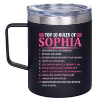 Top 10 Rules Of Sophia Sophia First Name Gift 12oz Stainless Steel Coffee Mug