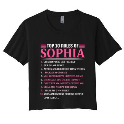 Top 10 Rules Of Sophia Sophia First Name Gift Crop Top