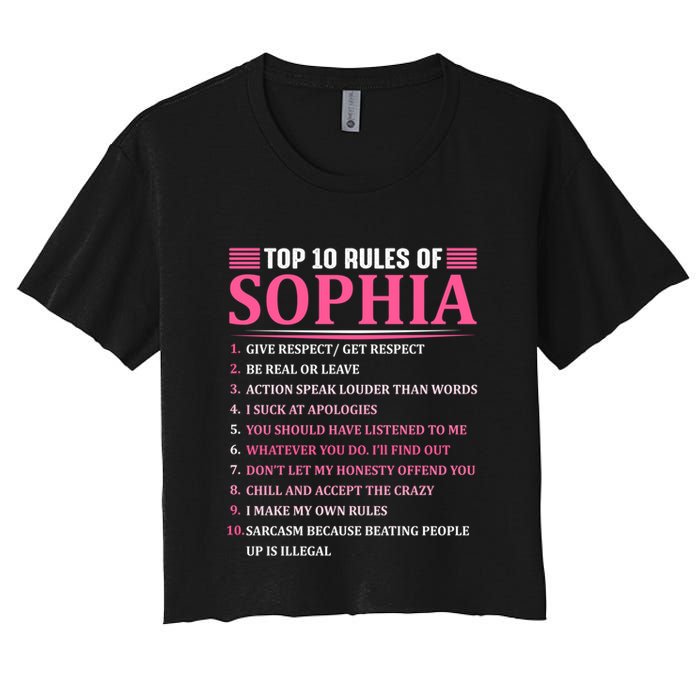 Top 10 Rules Of Sophia Sophia First Name Gift Crop Top