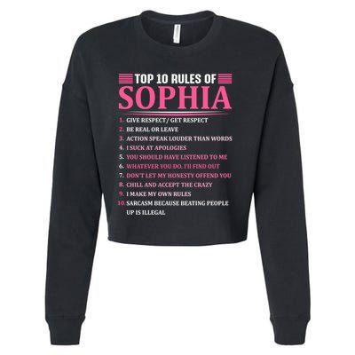 Top 10 Rules Of Sophia Sophia First Name Gift Cropped Pullover Crew