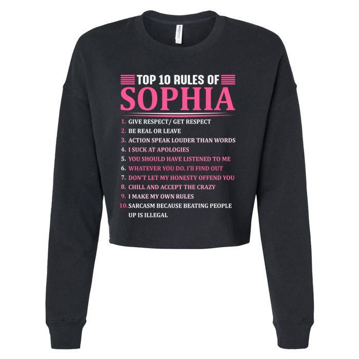 Top 10 Rules Of Sophia Sophia First Name Gift Cropped Pullover Crew