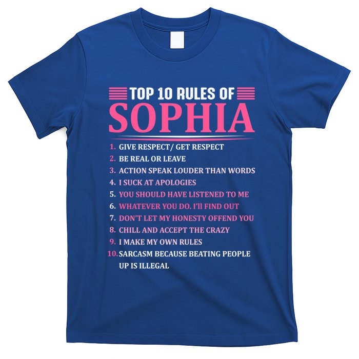 Top 10 Rules Of Sophia Sophia First Name Gift T-Shirt