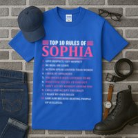 Top 10 Rules Of Sophia Sophia First Name Gift Tall T-Shirt