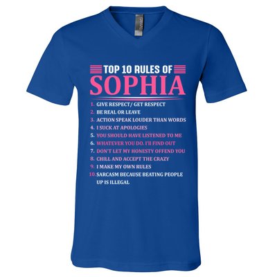 Top 10 Rules Of Sophia Sophia First Name Gift V-Neck T-Shirt