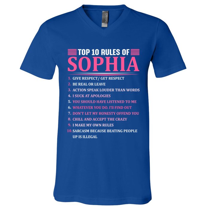 Top 10 Rules Of Sophia Sophia First Name Gift V-Neck T-Shirt