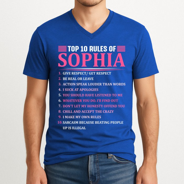 Top 10 Rules Of Sophia Sophia First Name Gift V-Neck T-Shirt