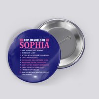 Top 10 Rules Of Sophia Sophia First Name Gift Button