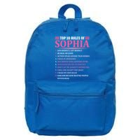 Top 10 Rules Of Sophia Sophia First Name Gift 16 in Basic Backpack