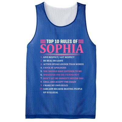Top 10 Rules Of Sophia Sophia First Name Gift Mesh Reversible Basketball Jersey Tank