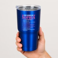 Top 10 Rules Of Sophia Sophia First Name Gift Tumbler