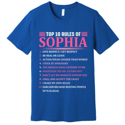Top 10 Rules Of Sophia Sophia First Name Gift Premium T-Shirt