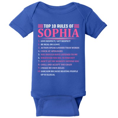 Top 10 Rules Of Sophia Sophia First Name Gift Baby Bodysuit