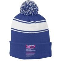 Top 10 Rules Of Sophia Sophia First Name Gift Stripe Pom Pom Beanie