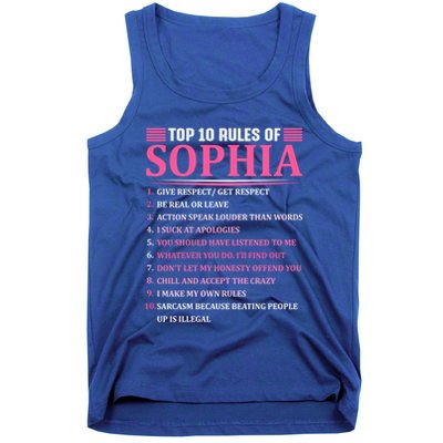 Top 10 Rules Of Sophia Sophia First Name Gift Tank Top