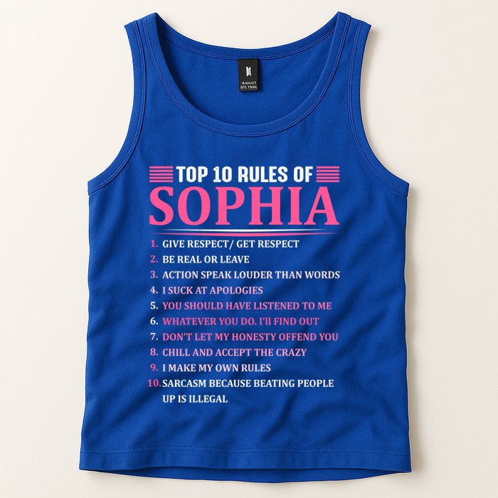 Top 10 Rules Of Sophia Sophia First Name Gift Tank Top