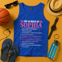 Top 10 Rules Of Sophia Sophia First Name Gift Tank Top